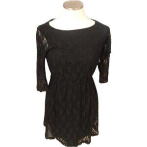 BeBop Black Lined Lace Dress Size S